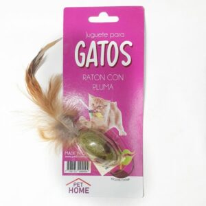 Rata Cat-nip con Plumas Pet Home