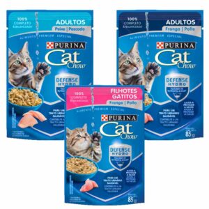 CAT CHOW POUCH CACHORRO Y ADULTO (POLLO PESCADO)