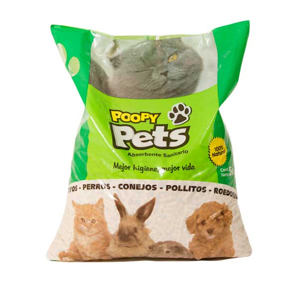 Pellets de Pino Poopy Pets x 5KG