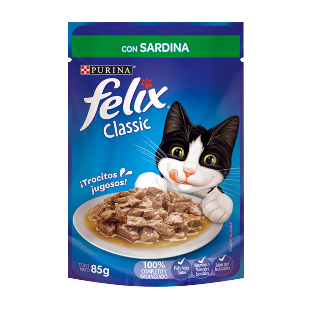 Pouch Purina Felix para Gatos Adultos y Cachorros - Imagen 4