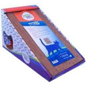 RASCADOR DE CARTON RAMPA ANIMAL PET CON HIERBA GAETRA